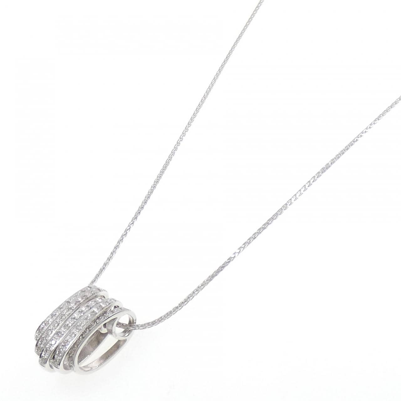 K18WG ダイヤモンド ネックレス 0.29CT