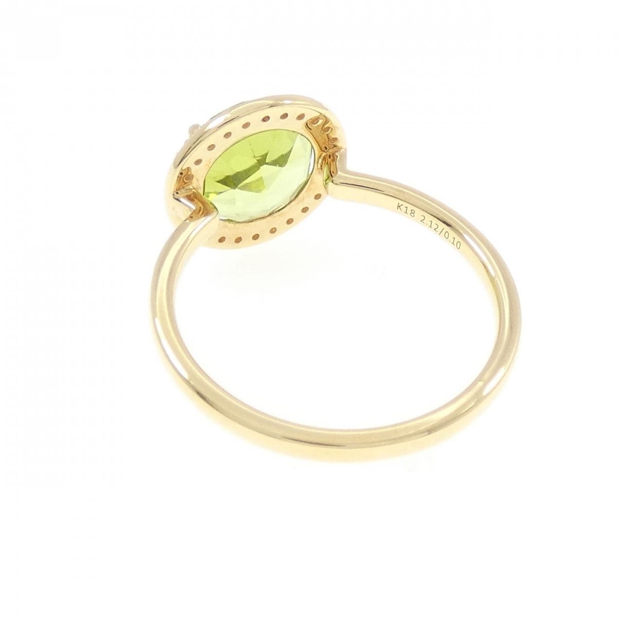 【新品】K18YG ペリドット リング 2.12CT