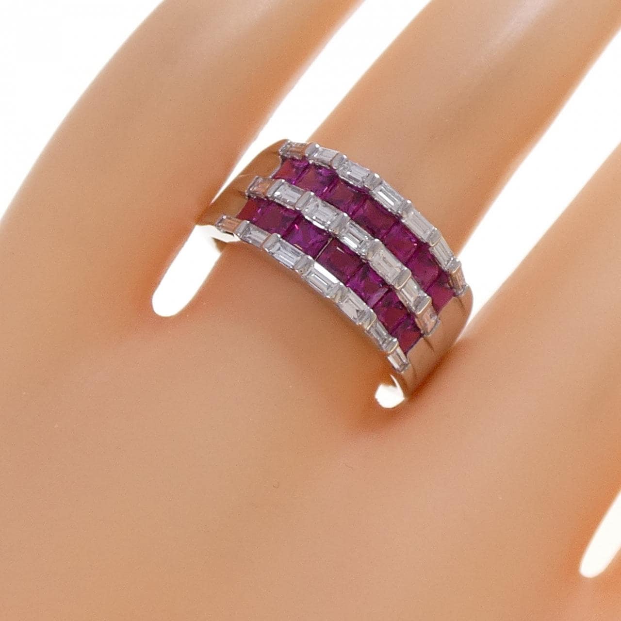 PT900 ルビー リング 1.70CT