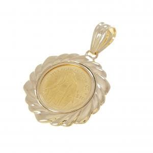 K18YG(枠) コイン ペンダント