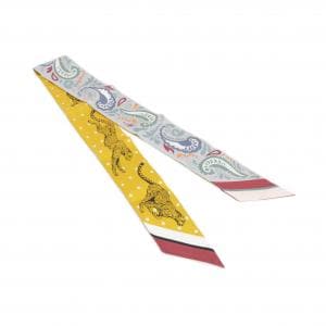 エルメス GUEPARDS　BANDANA ツイリー 064179S スカーフ