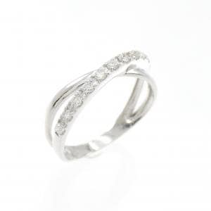 K18WG ダイヤモンド ピンキーリング 0.10CT