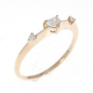 K18PG ハート ダイヤモンド リング 0.11CT