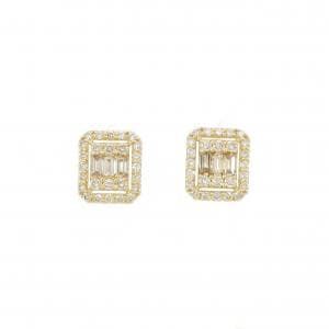 【新品】K18YG ダイヤモンド ピアス 0.72CT