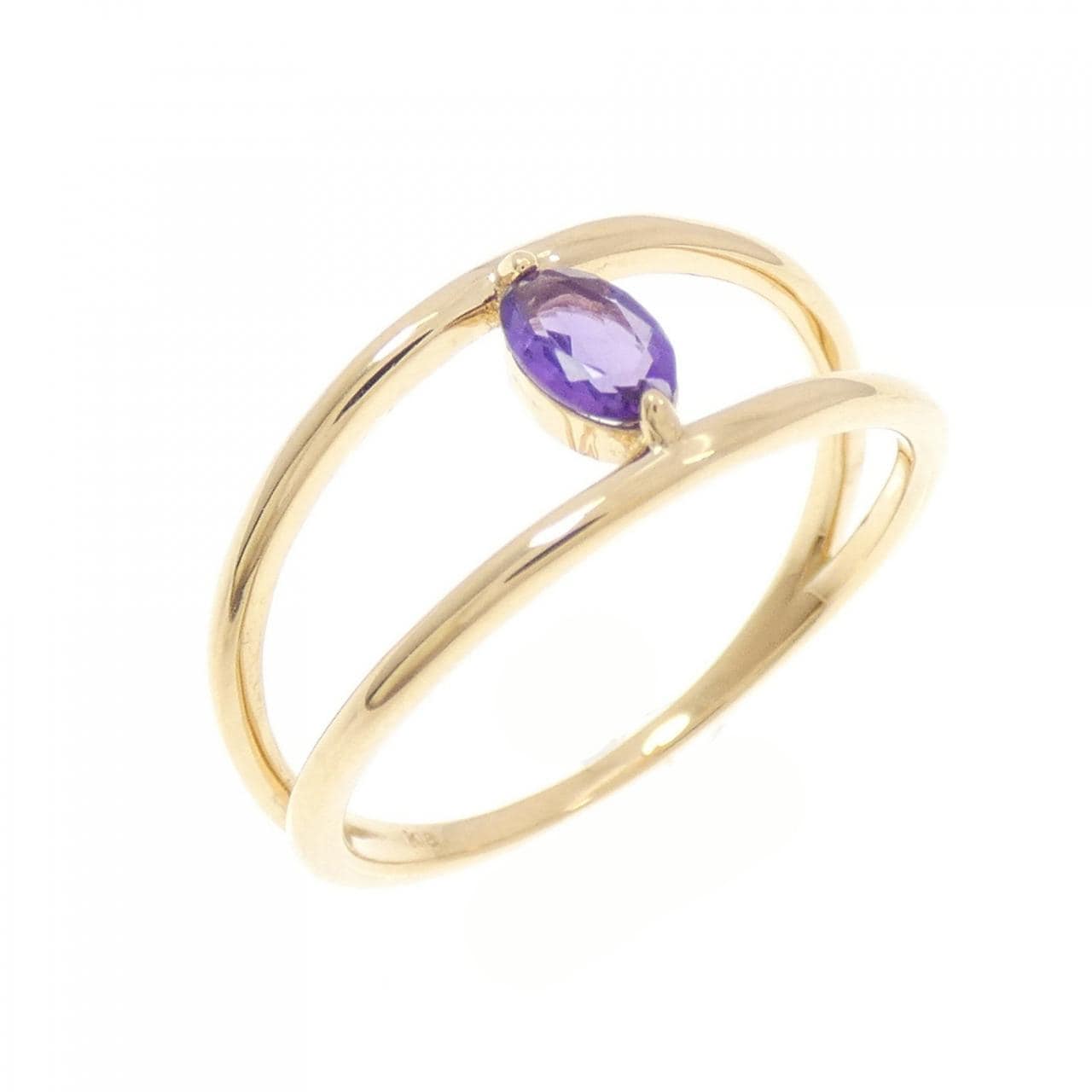 【新品】K18YG アメジスト リング