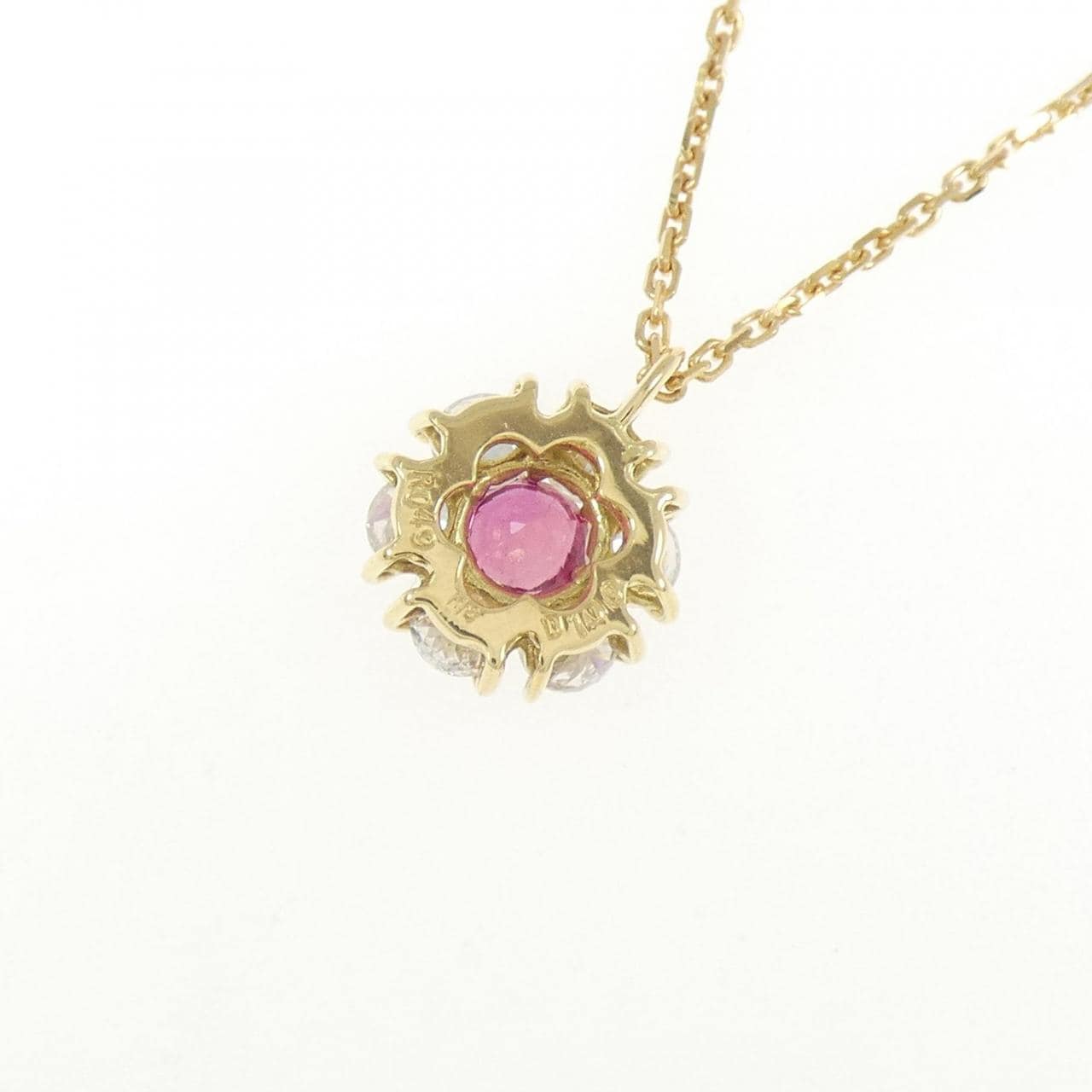 K18YG ルビー ネックレス 0.49CT