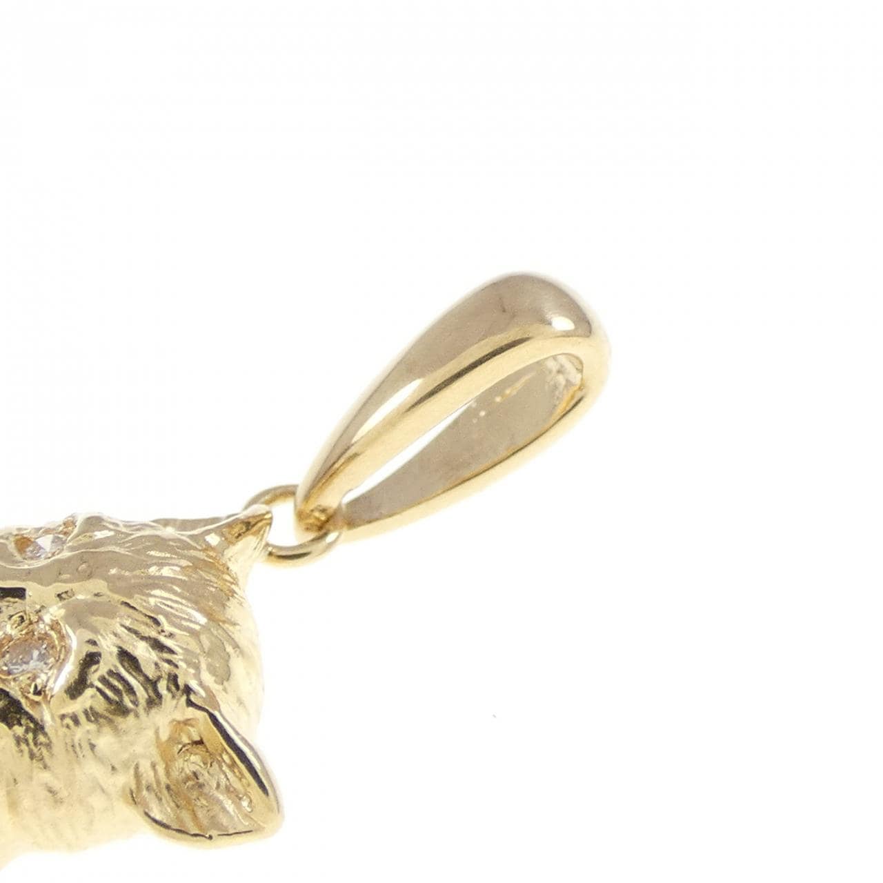 K18YG キャット ダイヤモンド ペンダント 0.01CT