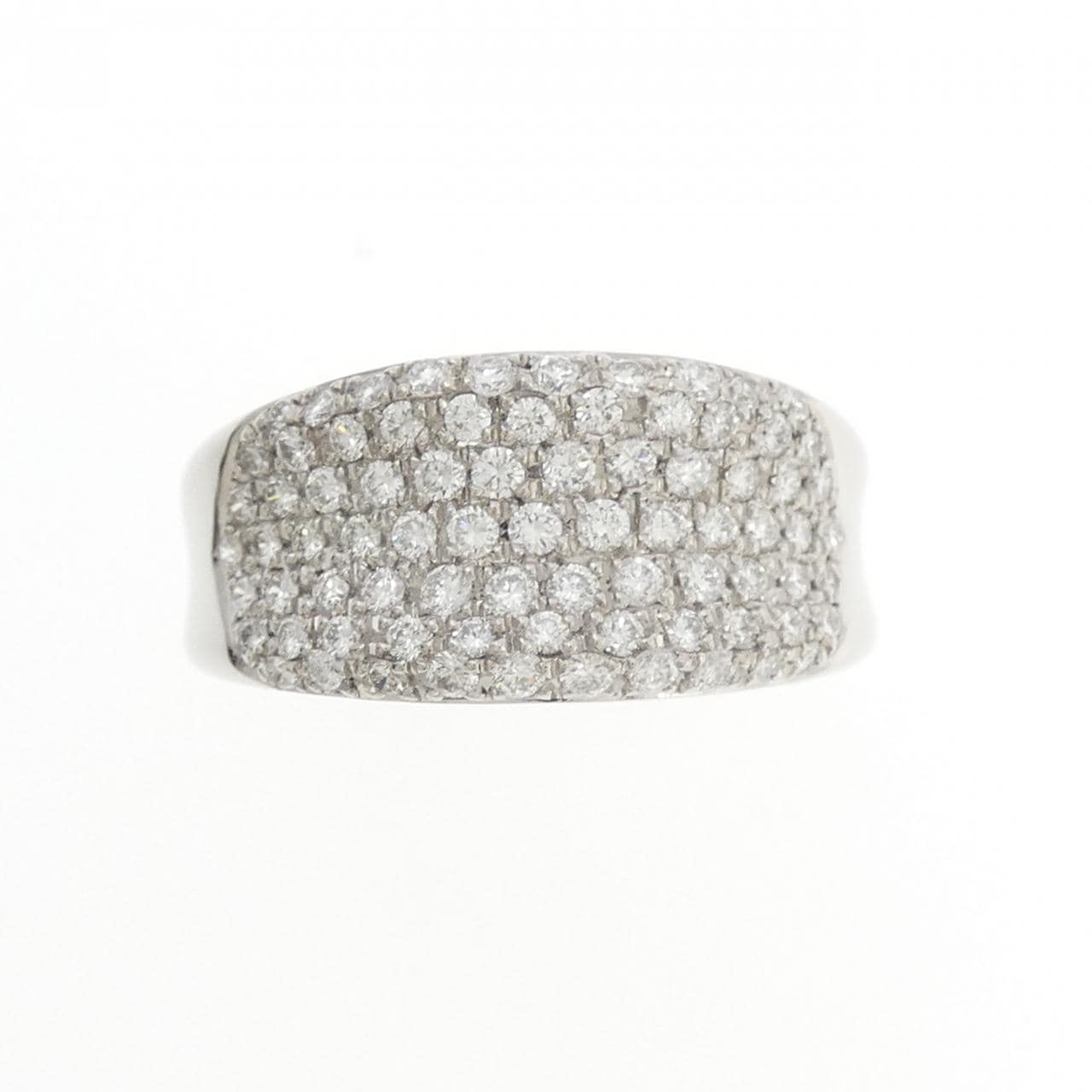 PT900密鑲鑽石戒指，0.80克拉