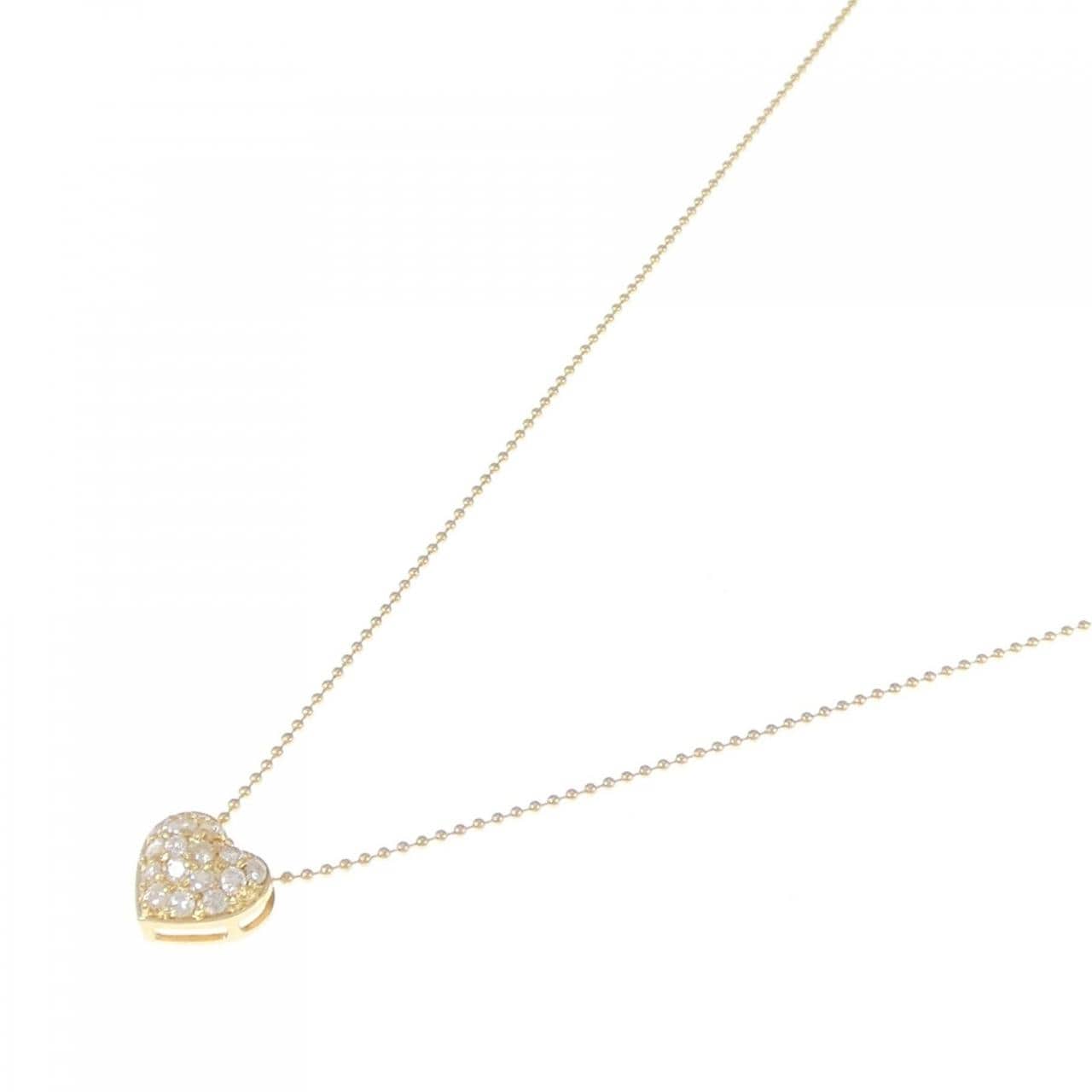K18YG heart Diamond necklace 0.33CT
