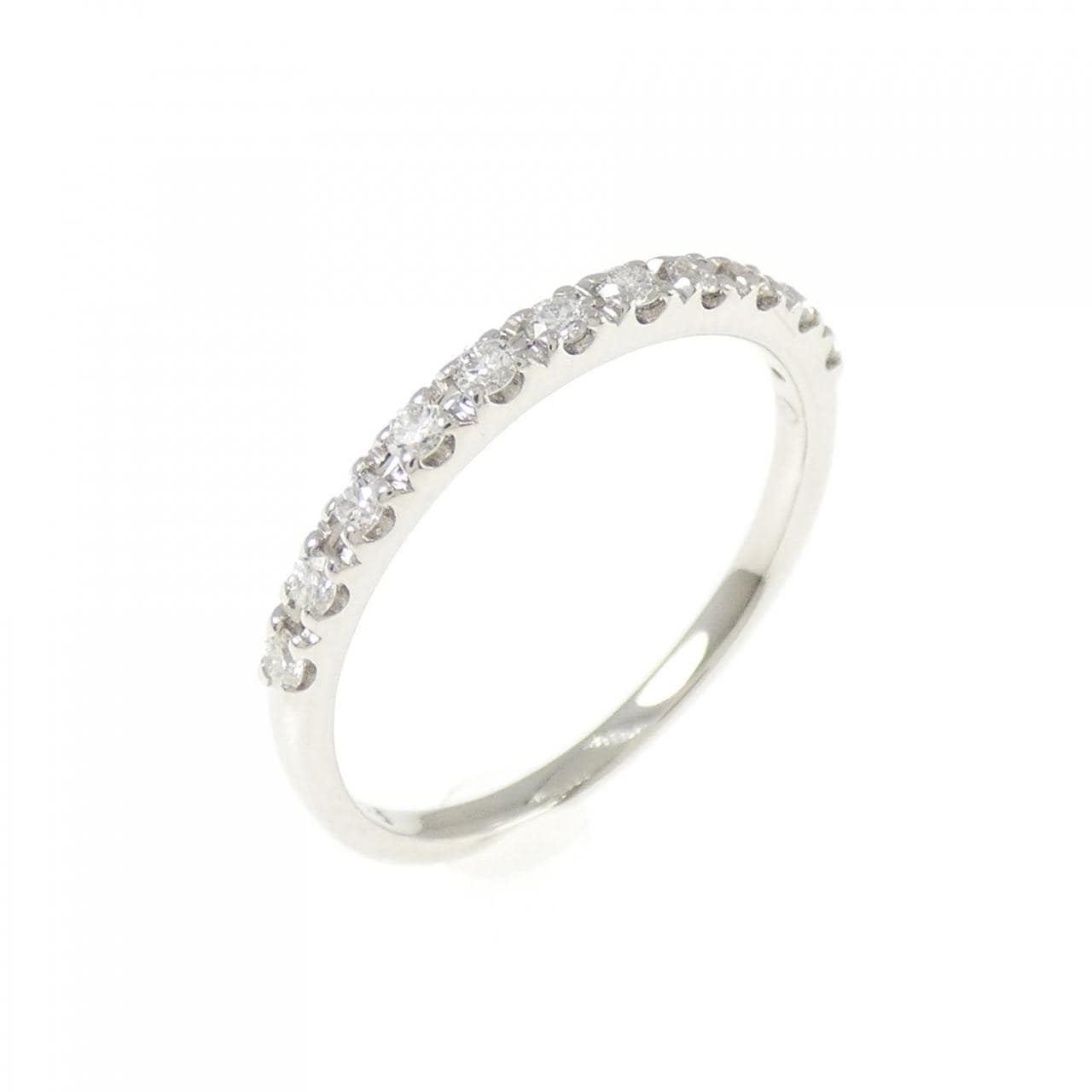 PT950 ハーフエタニティ ダイヤモンド ピンキーリング 0.11CT