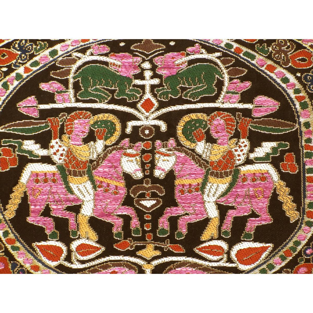 袋帯【白綾苑大庭】