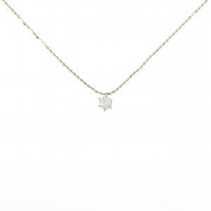 K18YG ソリティア ダイヤモンド ネックレス 0.107CT