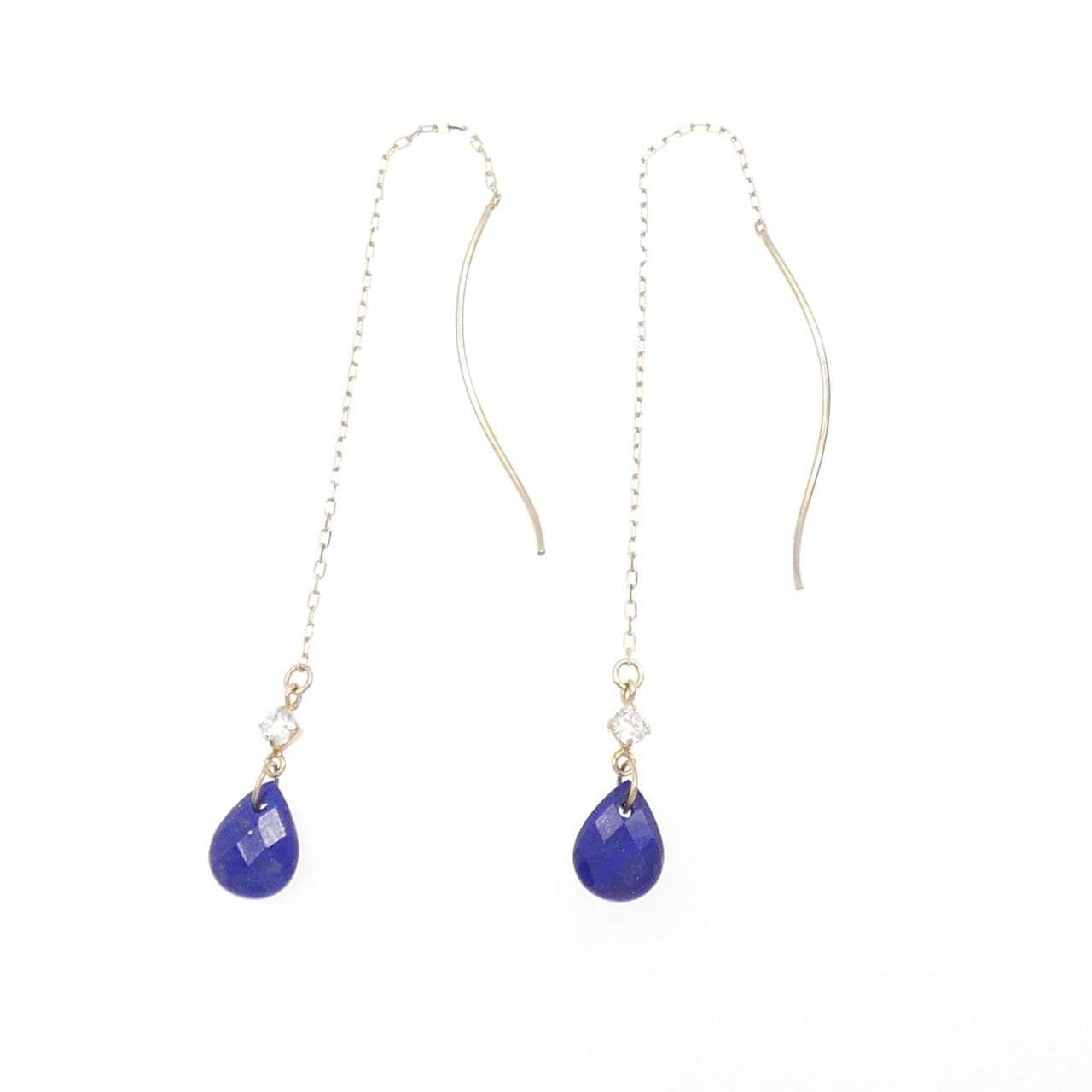 K10YG lapis lazuli earrings