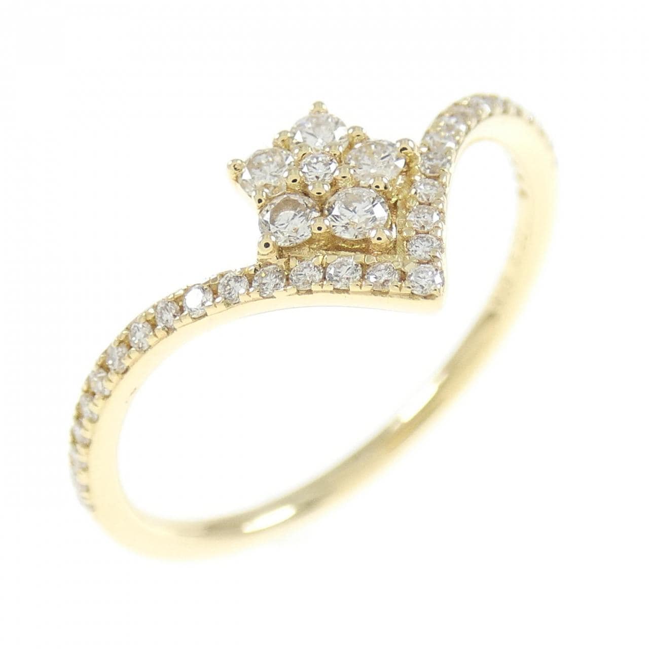 【新品】K18YG ダイヤモンド リング 0.22CT