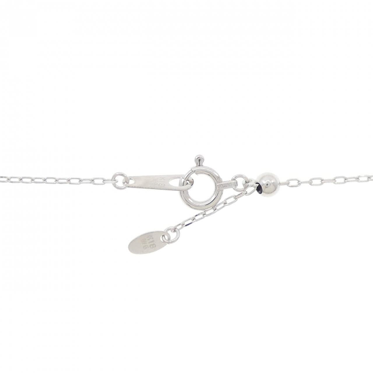 K18WG 白蝶パール ネックレス 10.8mm