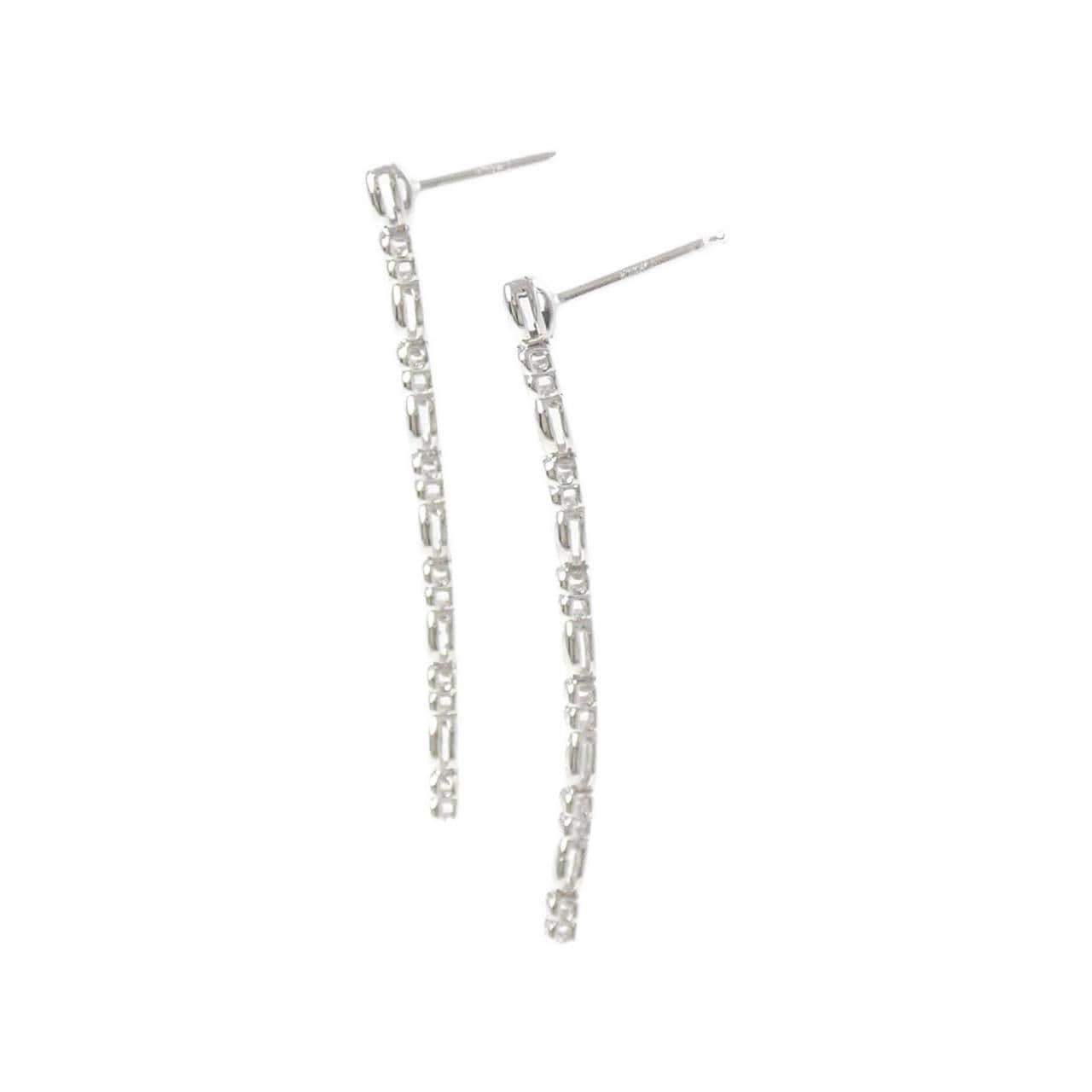 K14WG ダイヤモンド ピアス