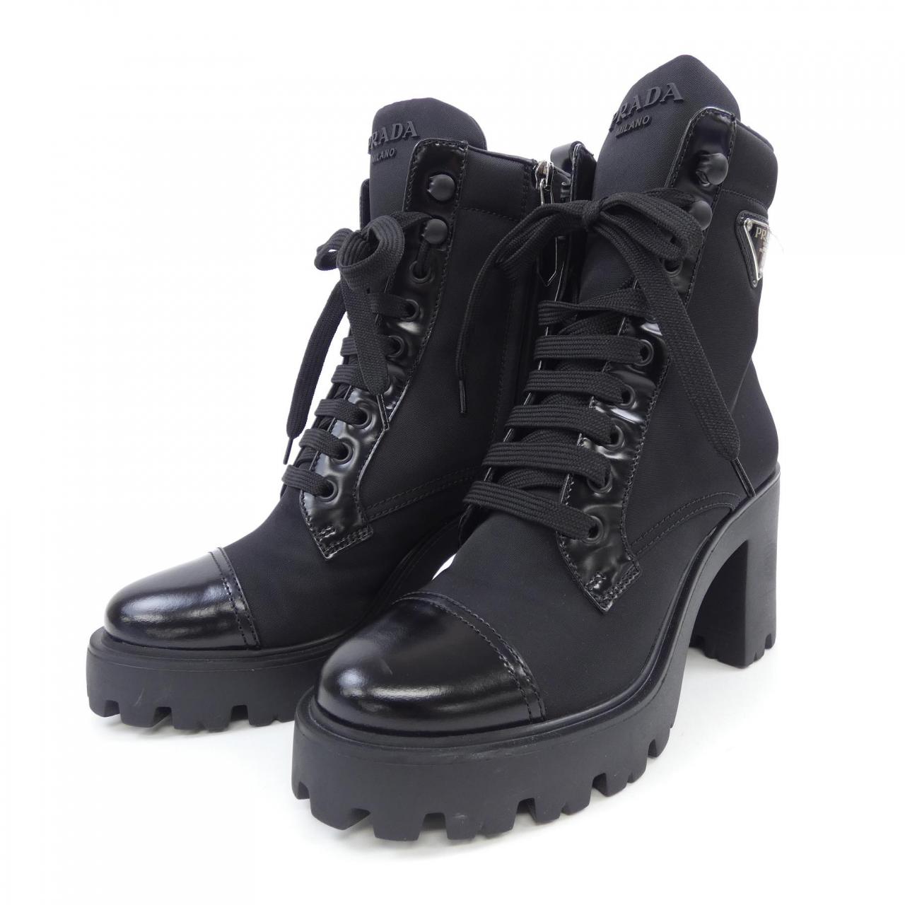 プラダ PRADA ブラッシュドレザー 1T239N トライアングルロゴ ブーツ