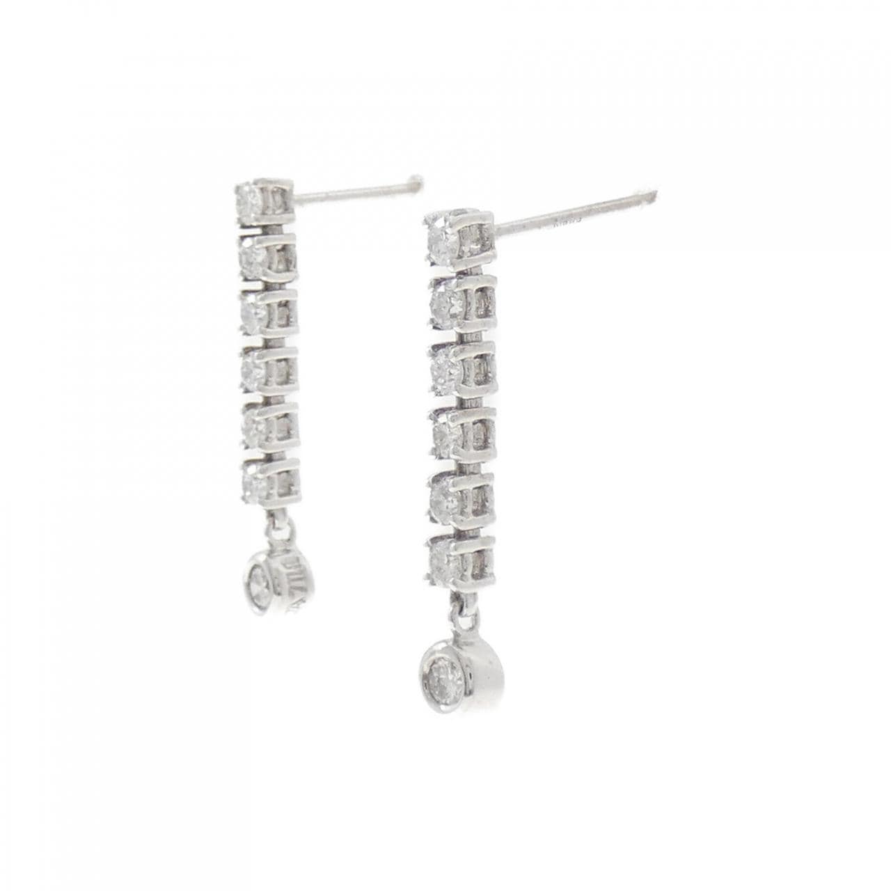 LINE ダイヤモンド ピアス 0.50CT