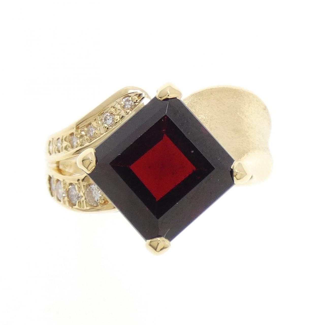 K18YG ガーネット リング 4.74CT