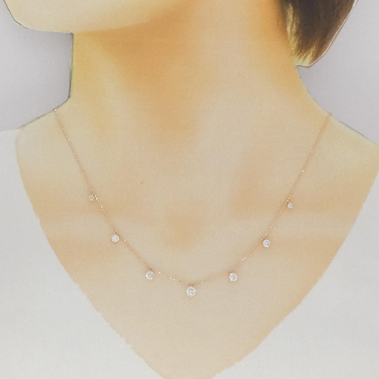 K18PG ダイヤモンド ネックレス 1.00CT