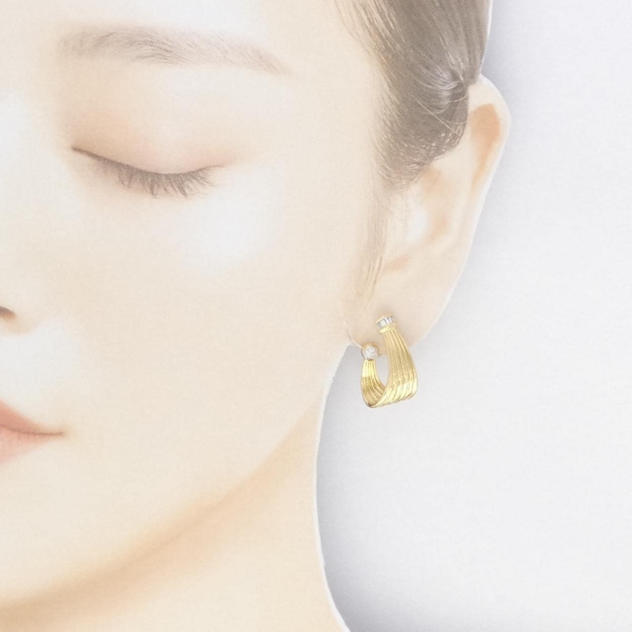 750YG/750WG/K18YG Diamond Earrings 0.50CT