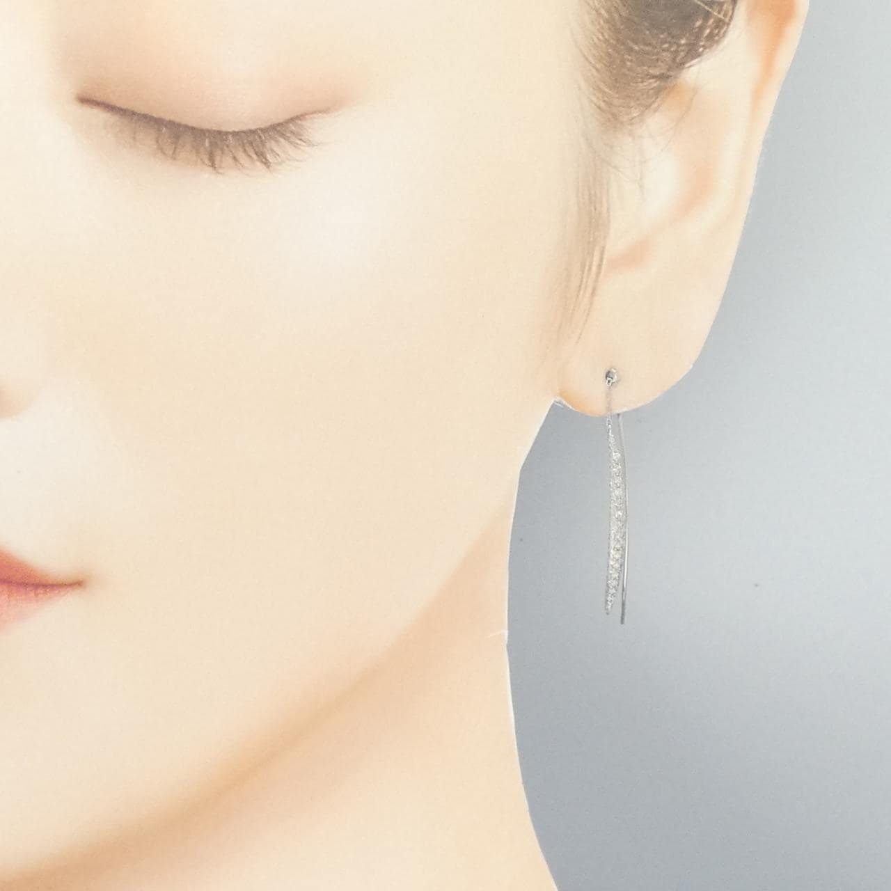 K18WG ダイヤモンド ピアス 0.20CT