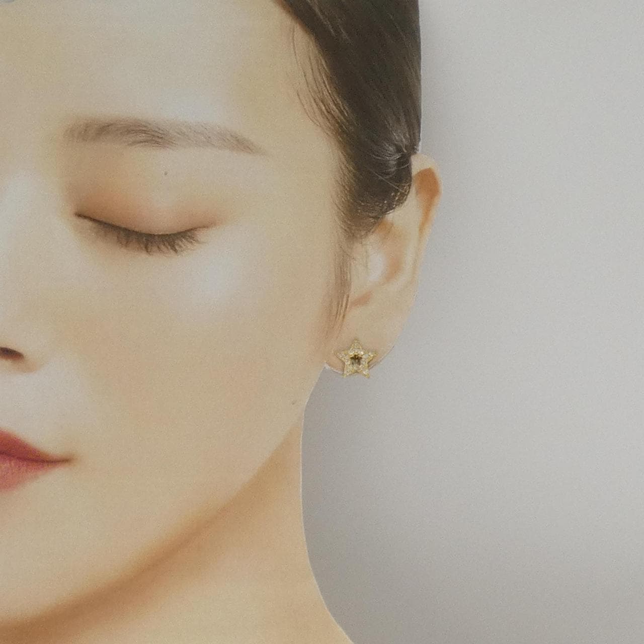 K18YG スター ダイヤモンド ピアス 0.40CT