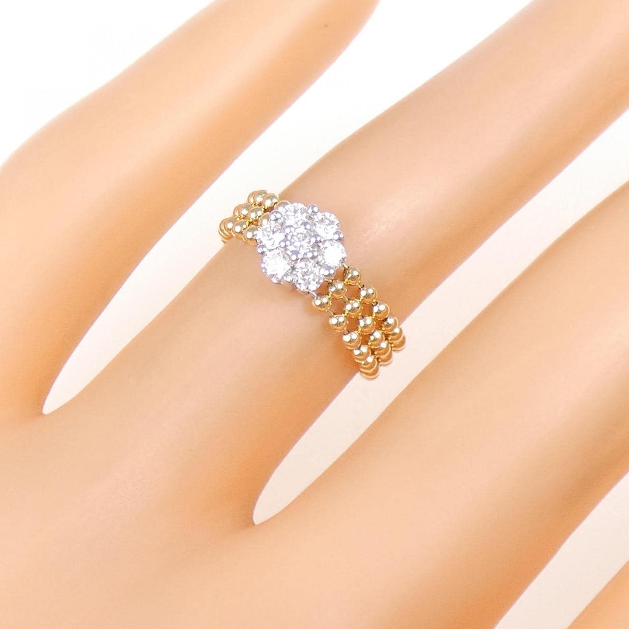 ポンテヴェキオ フラワー ダイヤモンド リング 0.25CT