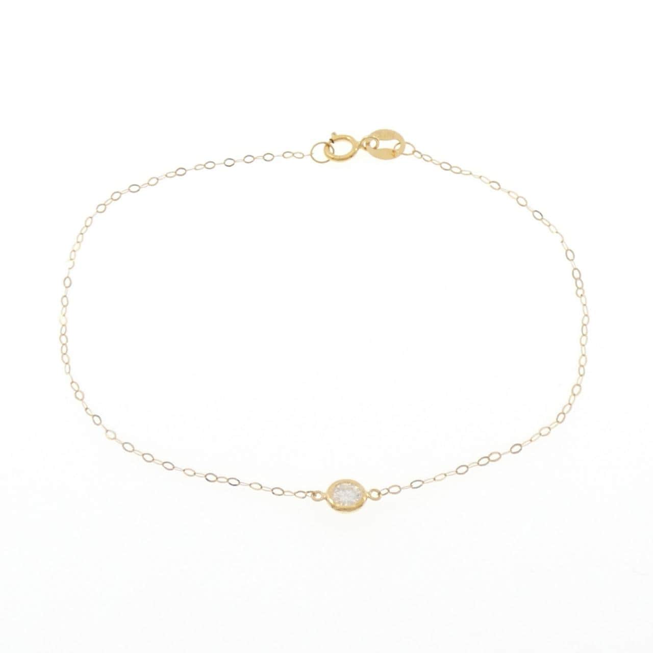 750YG ダイヤモンド ブレスレット 0.1CT