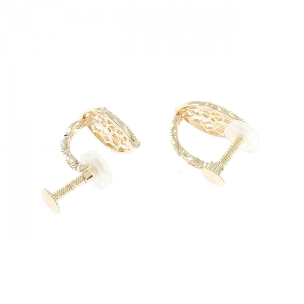 K10YG ダイヤモンド イヤリング 0.012CT