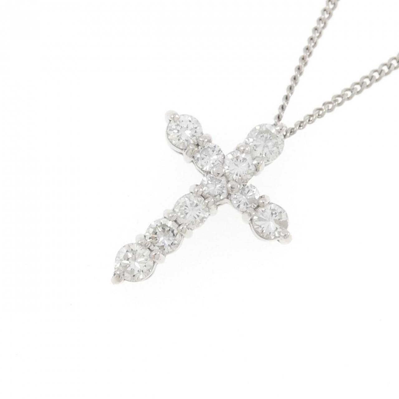 PT900/PT850 クロス ダイヤモンド ネックレス 1.00CT