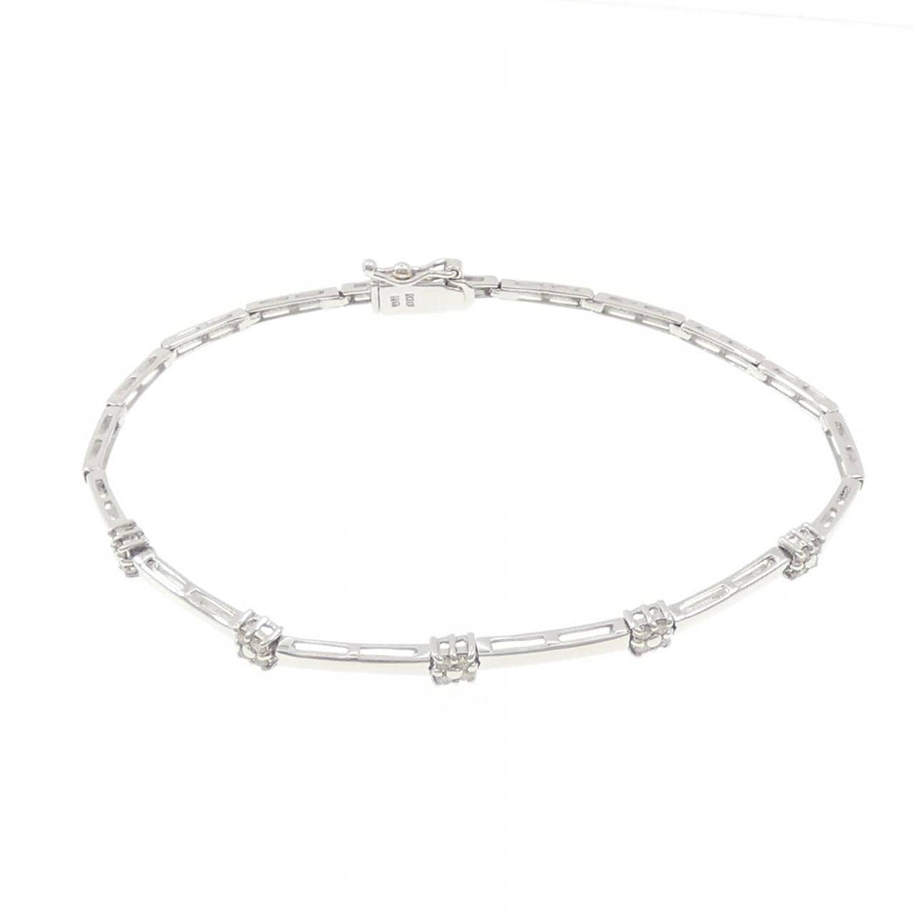 K18WG ダイヤモンド ブレスレット 0.25CT