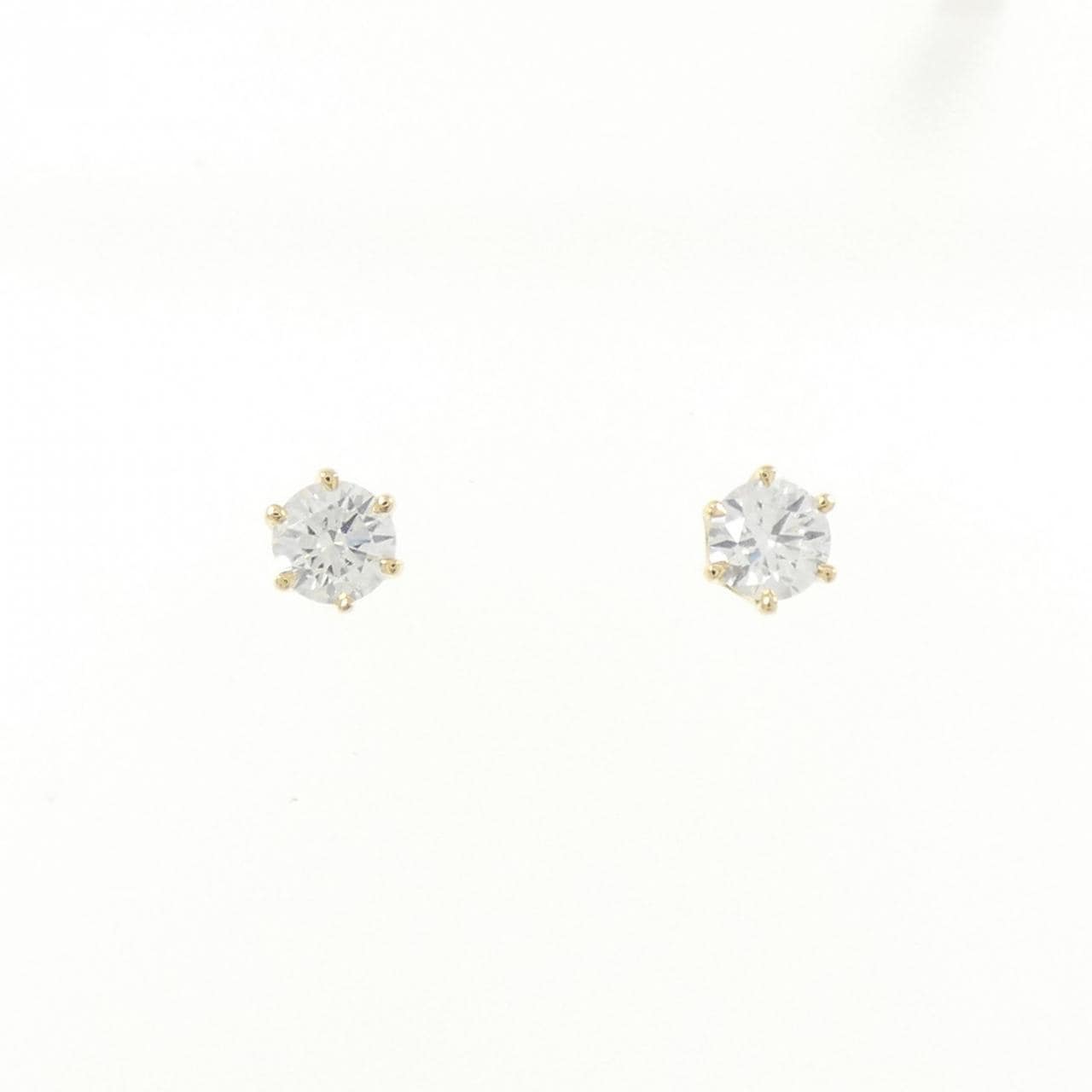 K18YG ダイヤモンド ピアス 0.262CT 0.268CT F-G SI1 EXT
