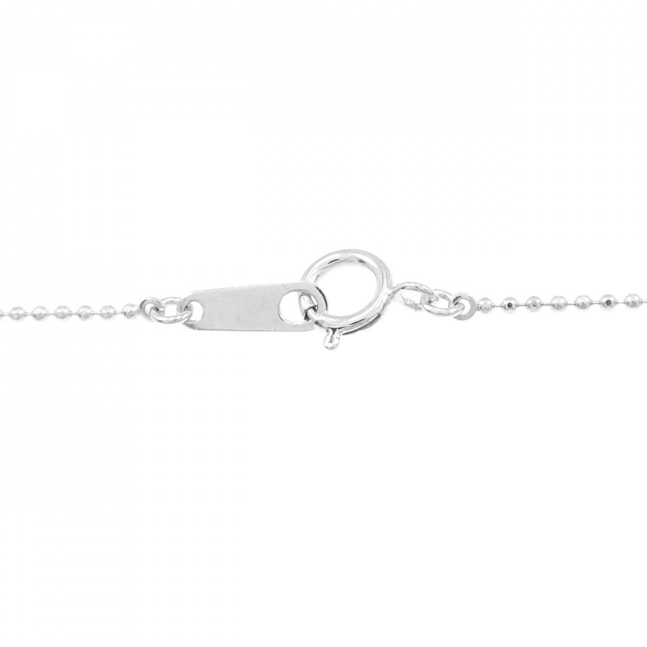 PT850/K18WG ソリティア ダイヤモンド ネックレス 0.21CT