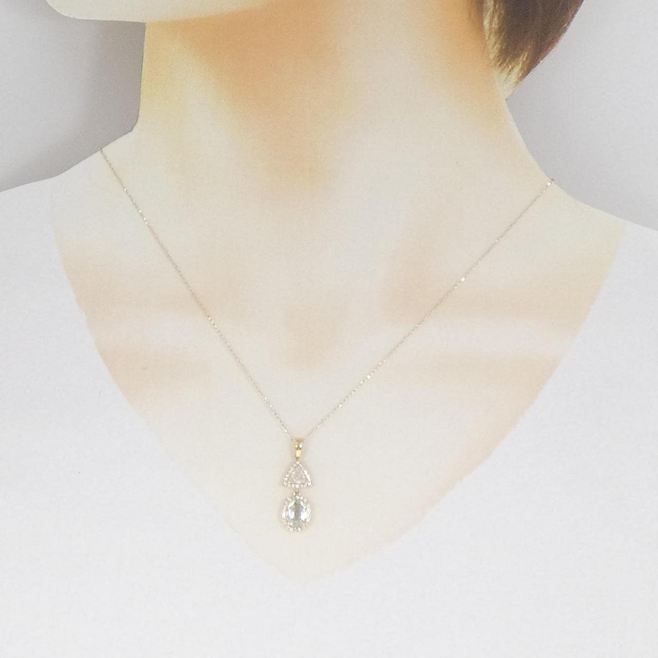 【新品】K18YG トルマリン ネックレス 0.91CT