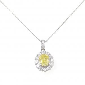 PT900/PT850 ダイヤモンド ネックレス 1.00CT FVY VS2 ファンシーカット