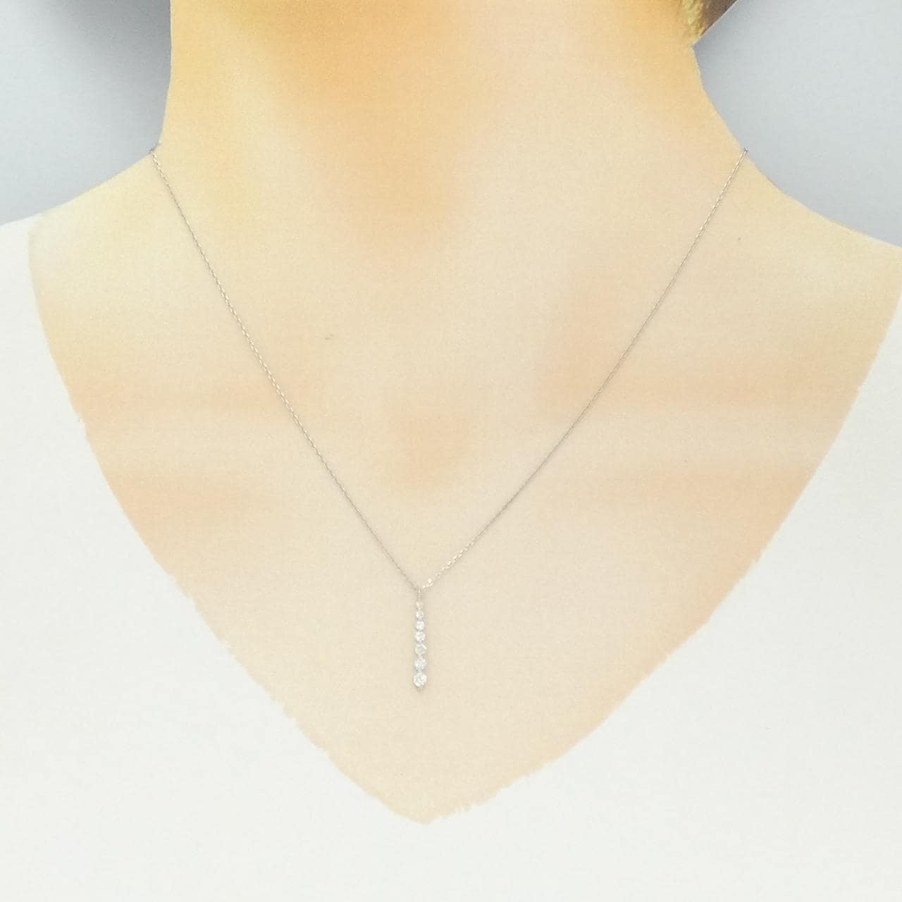 PT900/PT850 ダイヤモンド ネックレス 0.18CT