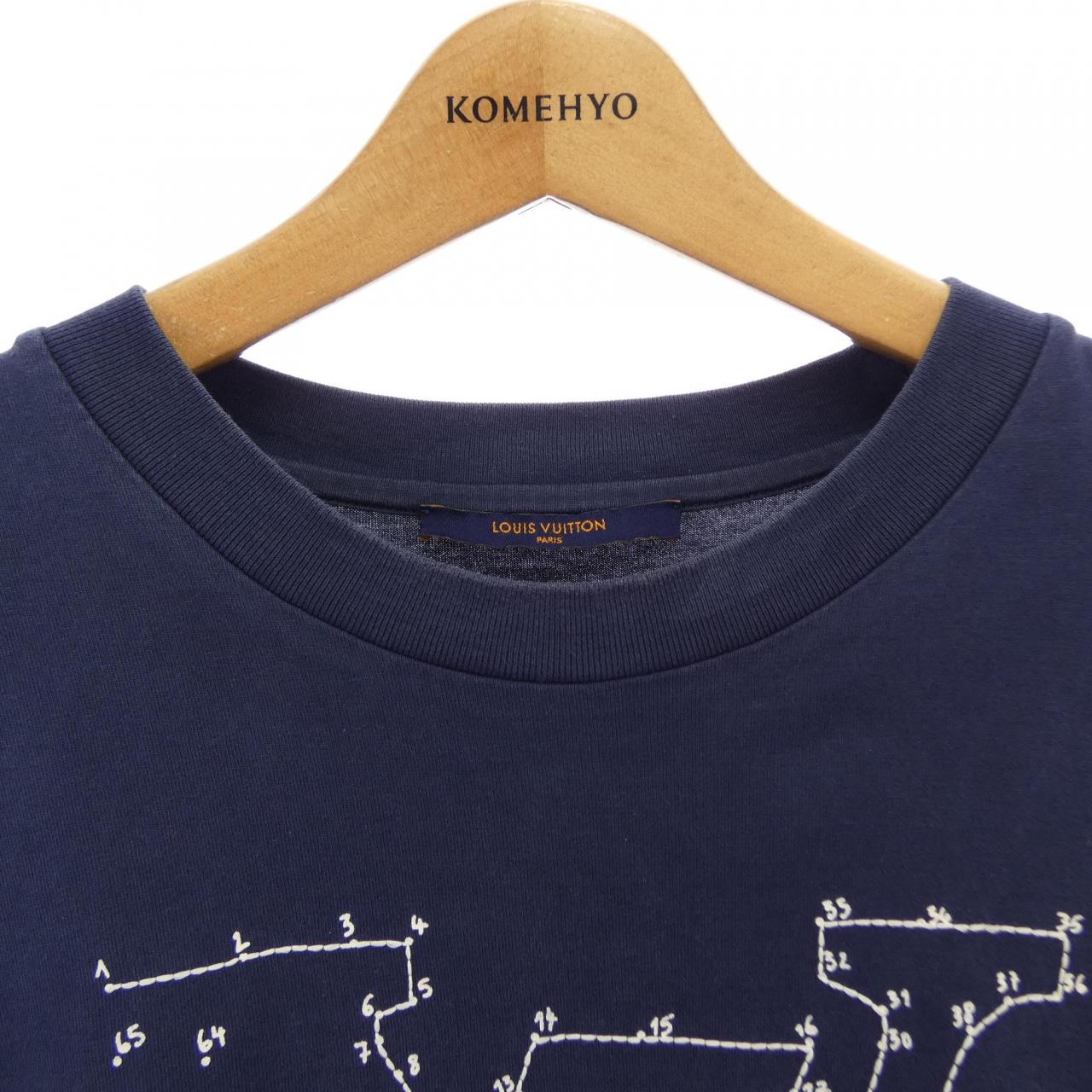 ルイヴィトン LOUIS VUITTON LVステッチプリント&エンブロイダリー HLY42WNPG Tシャツ