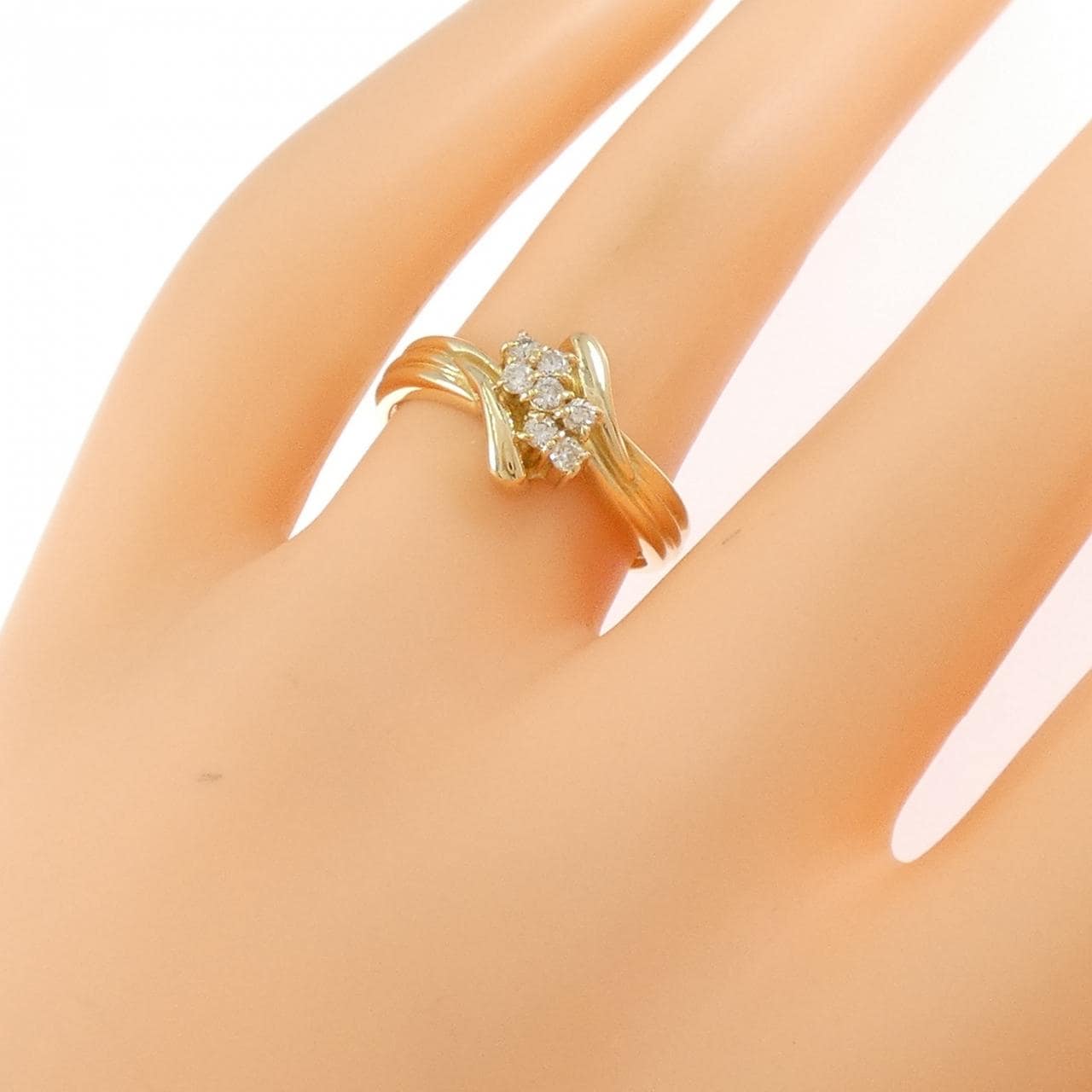 K18YG ダイヤモンド リング 0.15CT