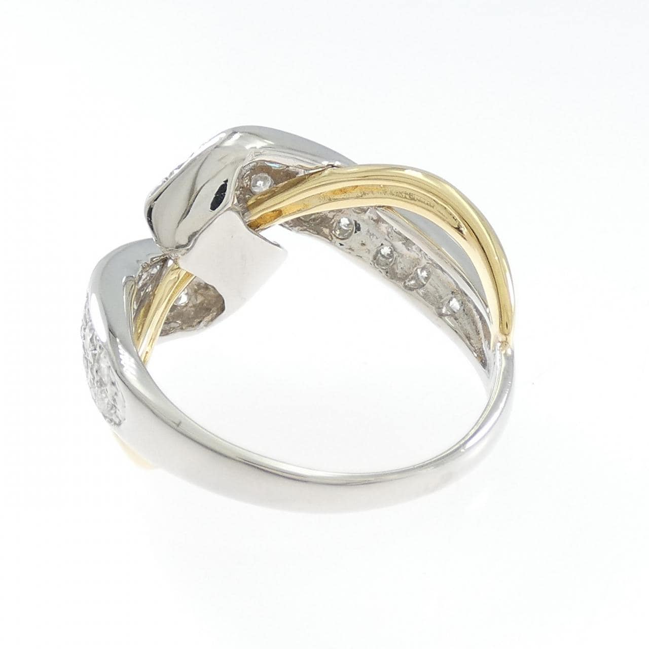 K18YG/PT900 ダイヤモンド リング 0.77CT