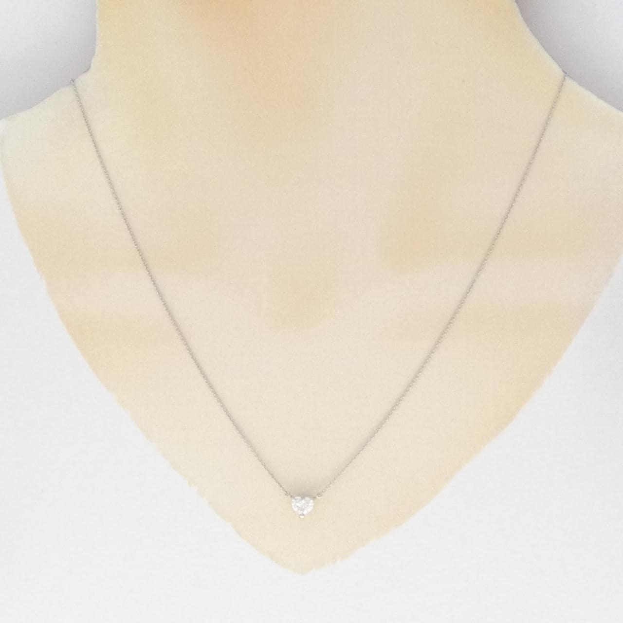【リメイク】PT900/PT850 ダイヤモンド ネックレス 0.535CT F SI2 ハートシェイプ