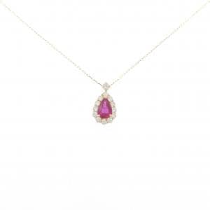 【新品】K18YG ルビー ネックレス 0.50CT