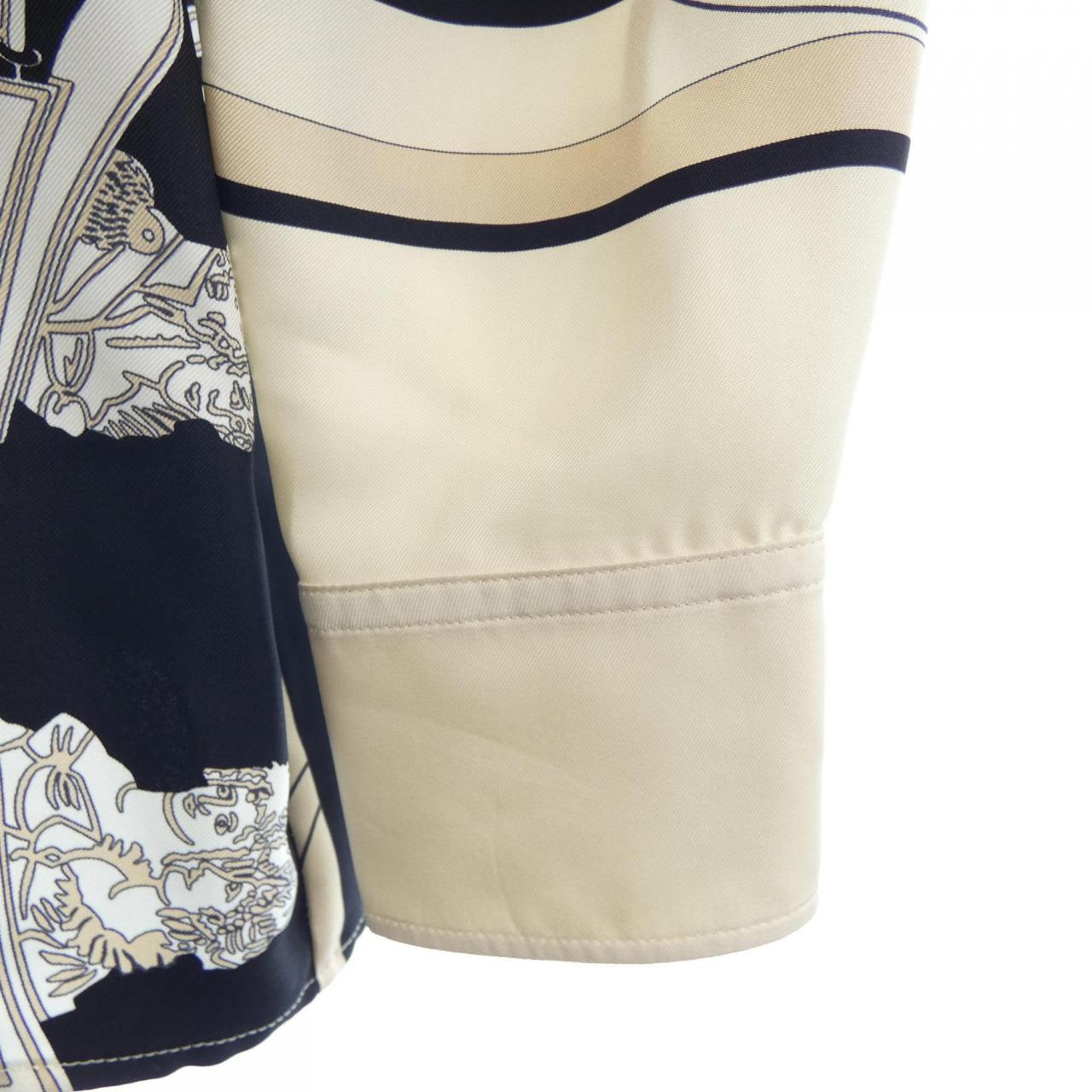 エルメス HERMES EX-LIBRIS 3E0607D7 ツイルレーヌ シャツ