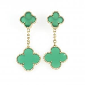 【ヴィンテージ】ヴァンクリーフ&アーペル カルセドニー イヤリング