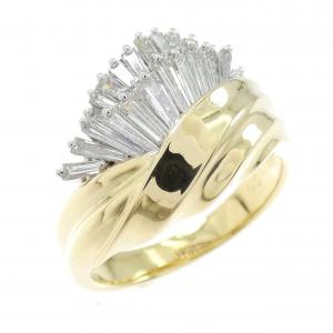 K18YG/PT900 ダイヤモンド リング 0.60CT