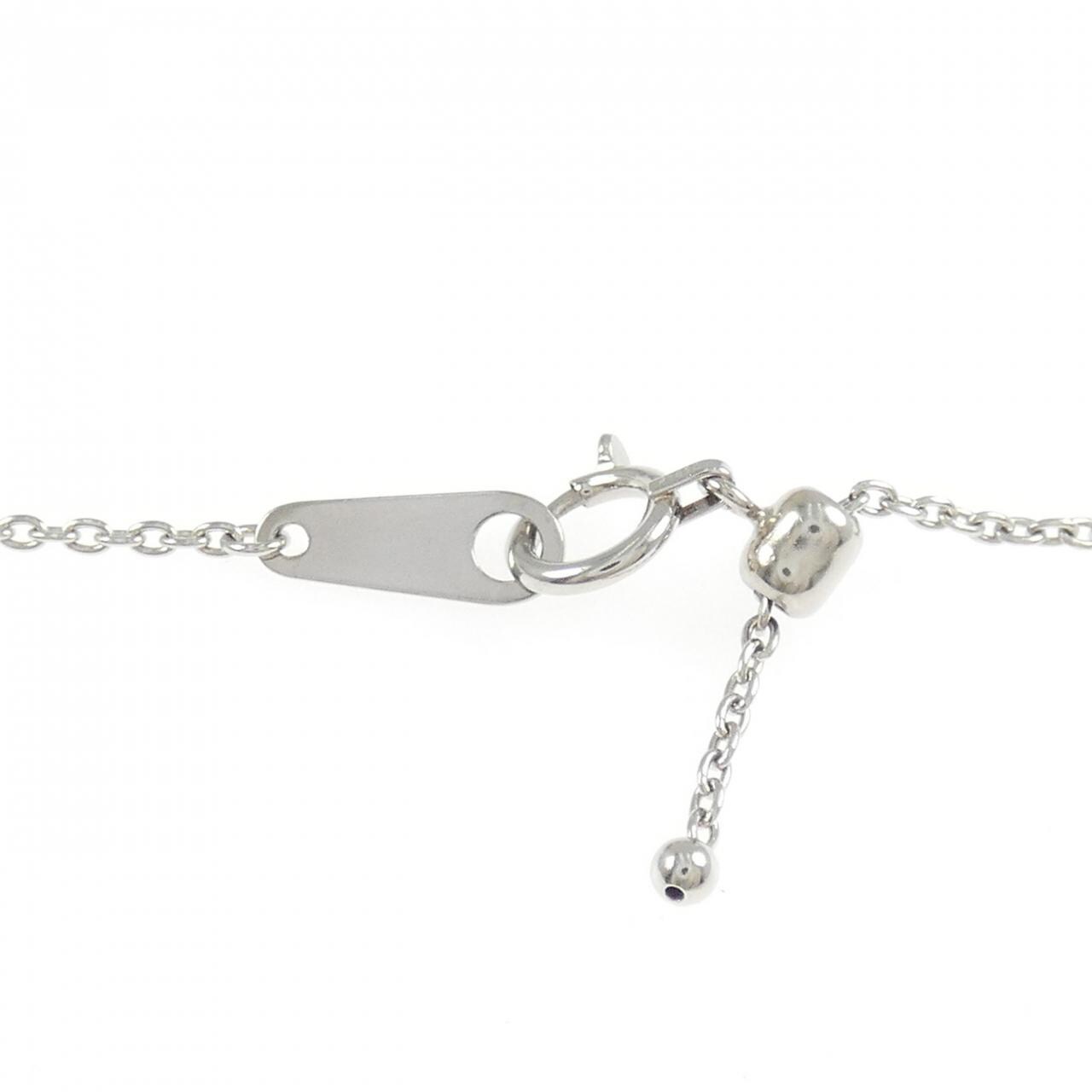 PT900/K18PG/PT850 ピンクダイヤモンド ネックレス 0.07CT