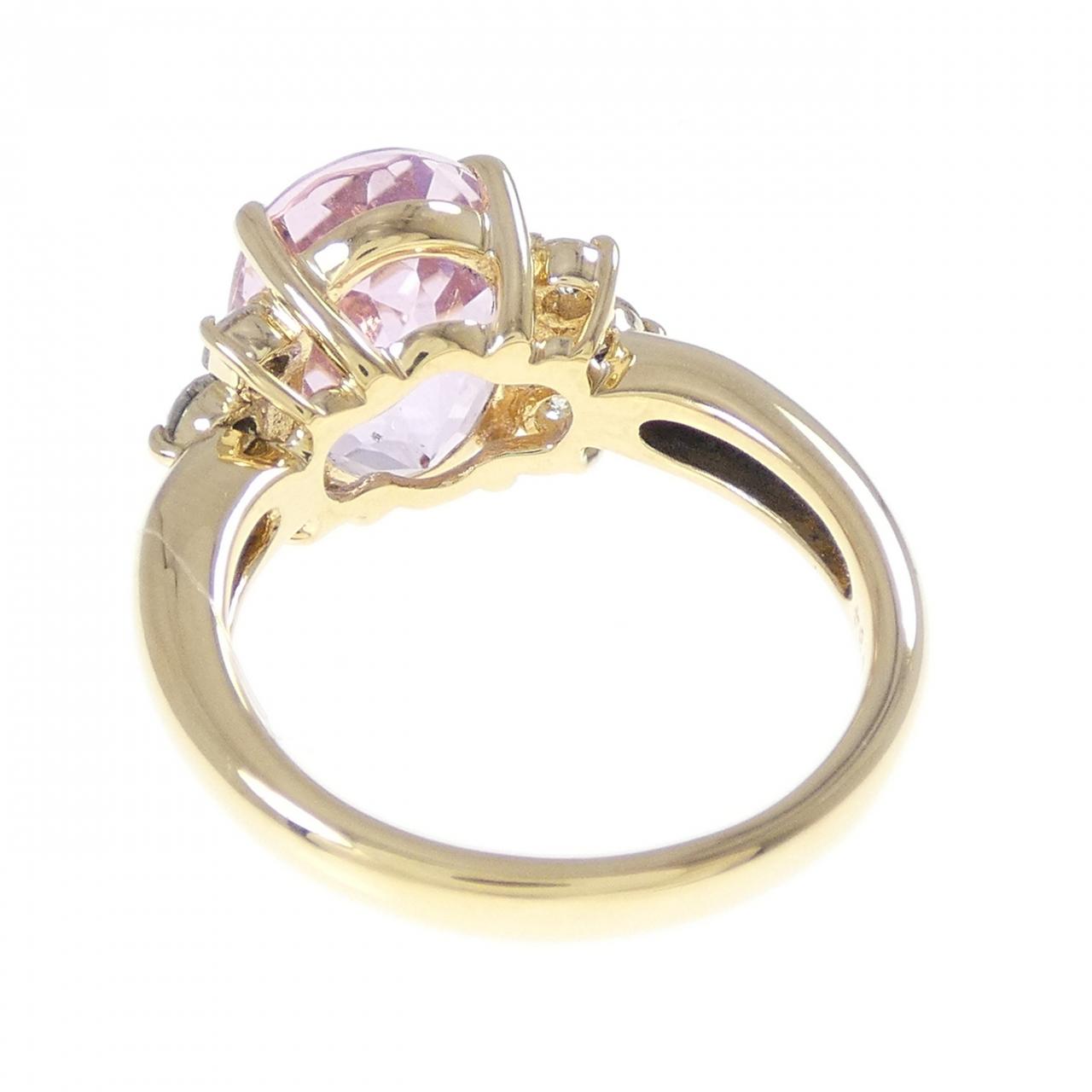 K18YG クンツァイト リング 5.20CT