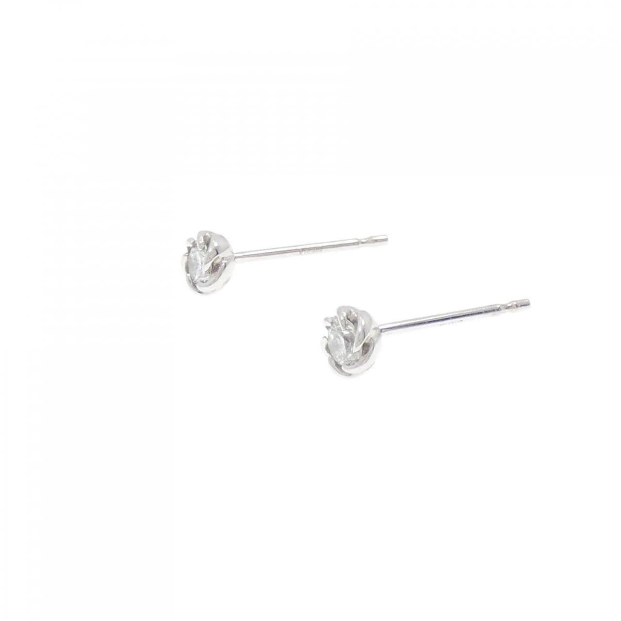 K18WG/K14WG ダイヤモンド ピアス 0.20CT