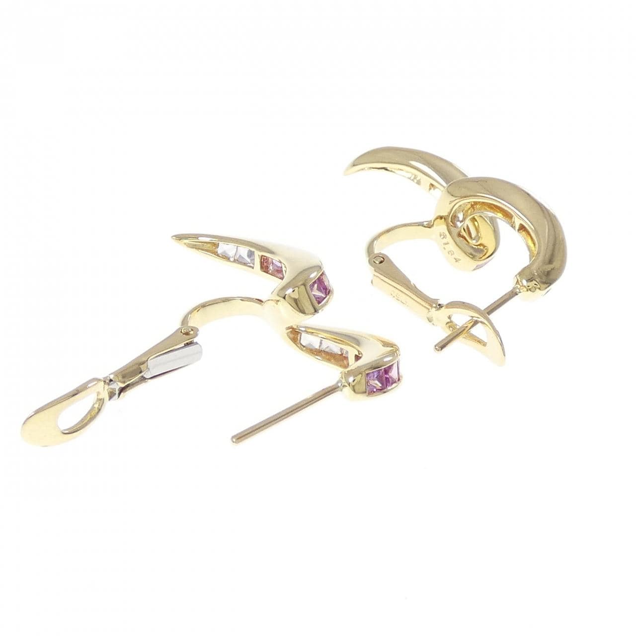 750YG サファイヤ ピアス 1.84CT