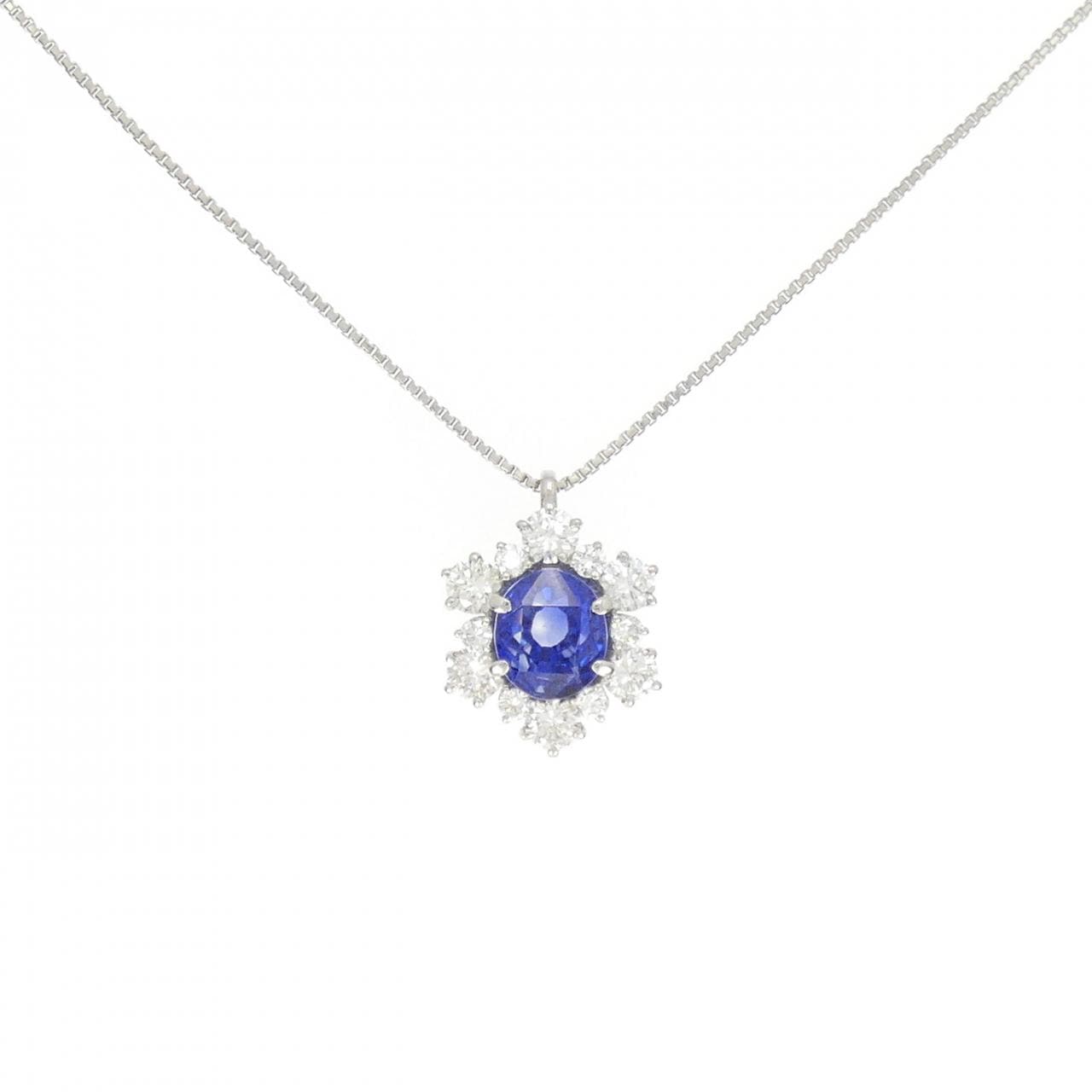 PT900/PT850 非加熱 サファイヤ ネックレス 3.68CT スリランカ産